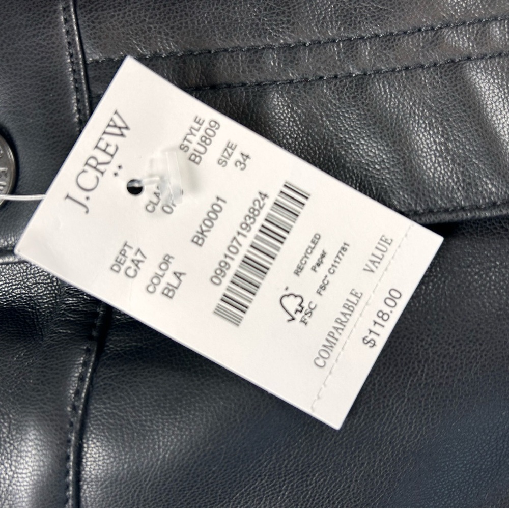 J Crew Women’s Faux Leather Straight-Leg Pant Size 18 NWT - Picture 10 of 10